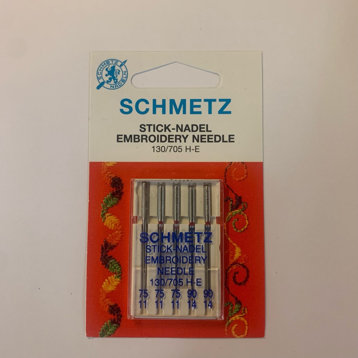 Schmetz sewing machine needles - for cardstock